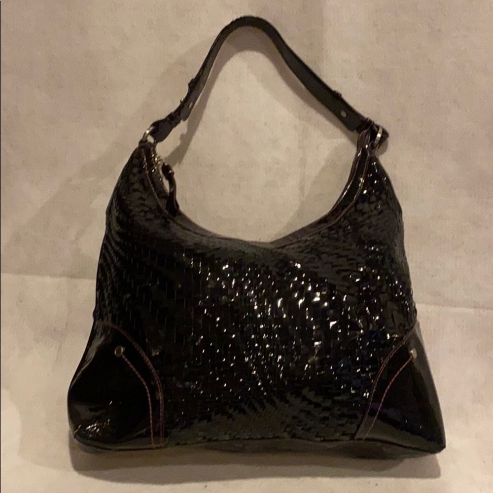 Cole Haan PURPLE patent leather hobo bag
